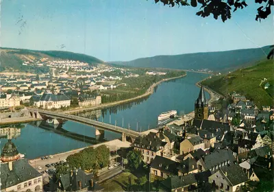 Bernkastel-Kues an der Mosel — vista panorâmica — editor Oetters Kunstanstalt KG, Dortmund