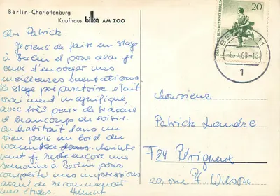 Berlim-Charlottenburg — Kaufhaus Bilka am Zoo — editor desconhecido, número de série não visível — Verso