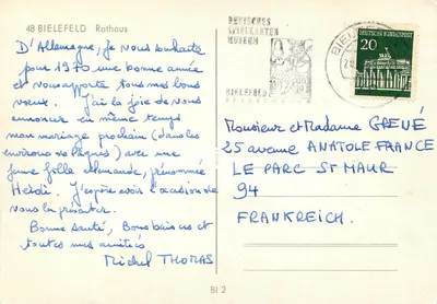 Bielefeld — Rathaus — Deutsches Spielkartenmuseum — Verso