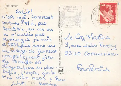 Bielefeld — collage de locais e brasões — Bild-Druck & Verlag GmbH, Lübeck — Verso