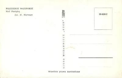 Paisagem de Pojezierze Mazurskie — rio Nad Pasłęką — editor BIURO WYDAWNICZE "RUCH" — Verso