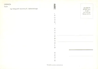 Legnica — Teatr — Wydawnictwo RUCH — Rewers