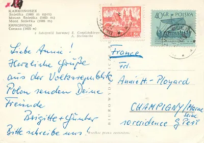 Mont Śnieżka (1605 m) — Polska — wydawca A. Stelmacha — Rewers