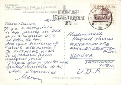 Pałac Prymasowski w Warszawie — renowacja w stylu klasycznego baroku — wydawca Dokładny Adres — Rewers