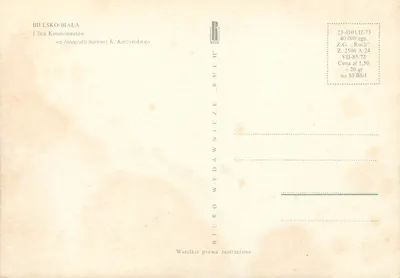 Bielsko-Biała — Via dei Cosmonauti — editore Ruch — Verso