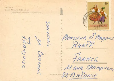 Kraków — Kościół Mariacki (XIII-XV w.) — editor BIUROWYDAWNICE „RUCH” — Verso