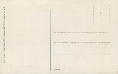 Kraków - Castelo Real e Catedral — J.K. Kraków, edição 1920-1921 — Verso