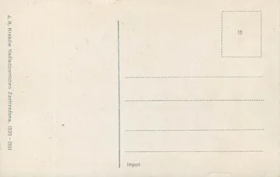 Cracovia. Rotonda vicino alla porta dei monaci San Floriano — J.K. Cracovia, editore, serie 1920-1921 — Verso