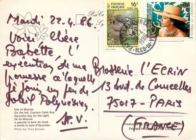 Moorea — widok z lotu ptaka — Teva Sylvain — Rewers