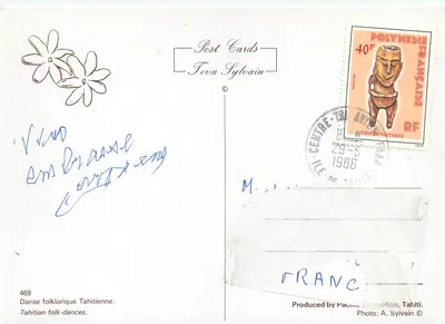 Tahitianska tańca folklorystyczna — 469 — Teva Sylvain — Rewers
