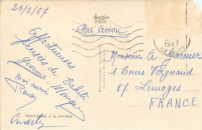 Tahitka przy rzce — Otsel Color Adia, n°17 — Rewers