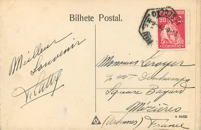 Arco da Rua Augusta — Lisboa — editor Bilhete Postal — Verso