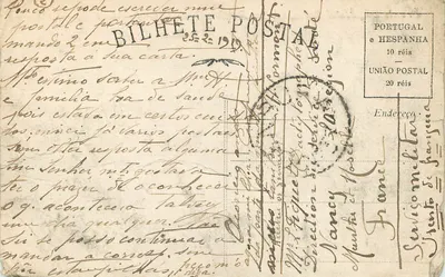Stara pocztówka Hotele Italia-Chalel Ralph-Grand Estoril — Rewers