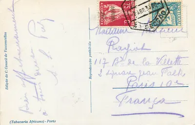Porto — Aspecto parcial da cidade e Ponte D. Luiz Iº — Edição de C. Conseil de Vasconcellos — Verso