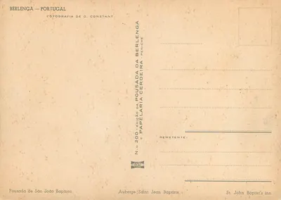 Berlenga — Portugal — Fotografia de D. Constant — Edição n°200 — Verso