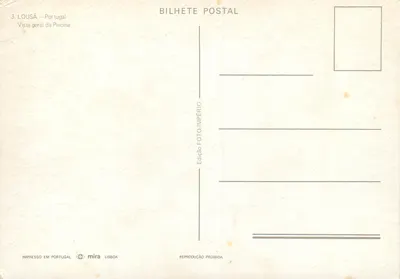 Louša — Portugalia — Ogólny widok basenu — Wydawnictwo mira Lisboa — Rewers