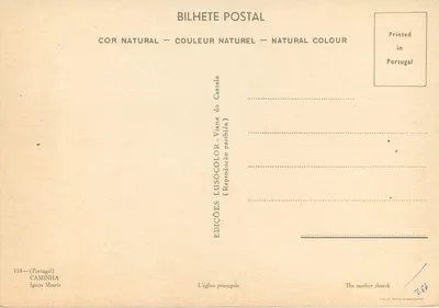 Igreja Matriz de Viana do Castelo – Kościół główny – Wydawnictwo Lusocolor, nr 118 — Rewers
