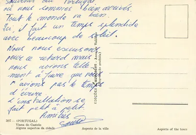 Viana do Castelo — aspectos da cidade — Edições Arcos de Valdevez — Verso