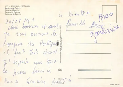 Espinho — aspectos da cidade — Centro de Caridade Nossa Senhora do Perpétuo Socorro, Porto — Verso