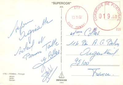 Pombal — Jardim — editor IMPRICOR, n° 3100 — Verso