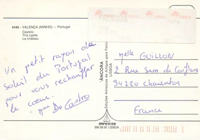 Valença — Castelo — Edições Artísticas para Felicidade, n°4143 — Verso