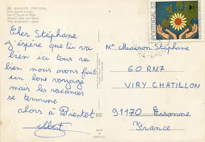 Praia de Buarcos — westelijke kant — uitgever Centre de Candidat, n° 399 — Achterkant