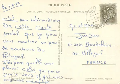 Barcelos — Mercado regional — Edições Postais n°296 — Verso