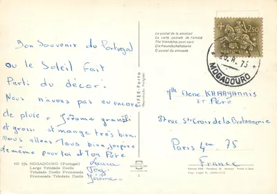 Trindade Coelho — Monumento central — Ediciones FISA, n° 934 — Verso