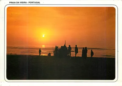 Praia da Vieira - Portugal — pôr do sol — editor Ancora, n° 1106
