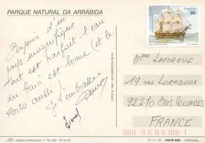 Park Narodowy Arrábida — widok z powietrza z paralotnikiem — Rui Gomes da Silva, n°21/92 — Rewers