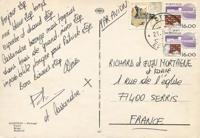 Alentejo — Portugal — Pastor Berger — 651 — Verso