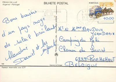 Praia da Luz — Algarve, Portugalia — Francisco Mas, Lda. n° 648 — Rewers