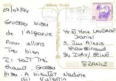 Vista de uma casa branca na Algarve — editor Bilhete Postal, n° 6239 — Verso