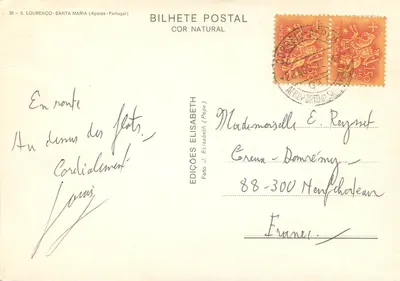 S. Lourenço - Santa Maria (Açores) — vista costeira — Edições J. Elisabeth — Verso