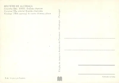 Mosteiro de Alcobaça — Keuken (18e eeuw) — Uitgave van Joaquim António da Fonseca — Achterkant