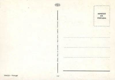 Braga — Recordação de Braga — CÓMER — Verso