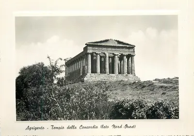 Agrigento - Templo da Concordia (visão Noroeste) — Edição Salpa, série 1950