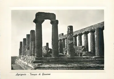 Agrigento - Templo de Juno — Editor Salpa, série 1950