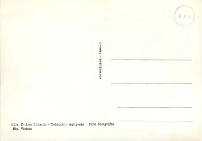 Agrigento - Templo de Junon visto de um bosque de mandarinas em flor — Verso