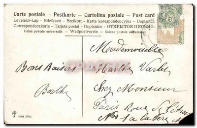 Bebês em couve-flor — Ao desvio do caminho — série 5743, editor P.F. — Verso