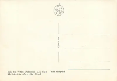 Capri - San Michele - Panorama dalla Cappella — Editor Vittorio Massimino, Nápoles — Verso