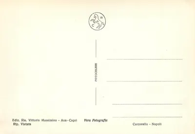 Capri — Widok z bay — Ediz. Ris. Vittorio Massimino - Ana - Capri — Rewers