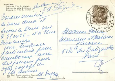 Anacapri — wejście do Wielkiej Wille S. Michele — Wydawnictwo Scoppa Antonio, nr 21-323 — Rewers