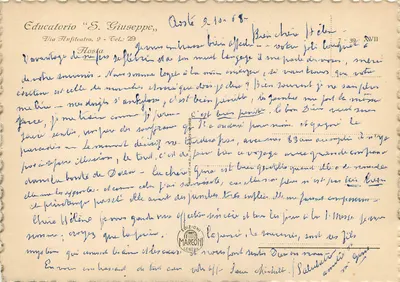 L'Istituto e Torre dei Balivi — widok panoramiczny — Wydawnictwo Marconi, Genua — Rewers