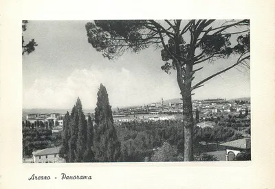 Areezzo - Panorama — vista panorâmica da cidade — Edições Mazzaari Milano, n°6