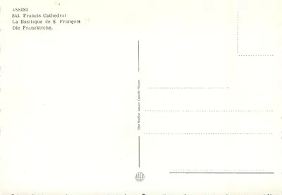 Assis - Basílica de S. Francisco — editor Stah Grafiken Cesare Capella-Milano — Verso