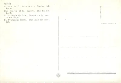 Assisi — Bazylika Świętego Franciszka — Grobowiec Świętego — Rewers