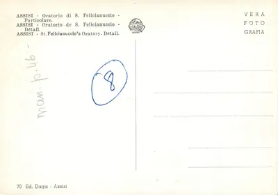 Assisi - Oratorium św. Felicianuccio - szczegół — Rewers