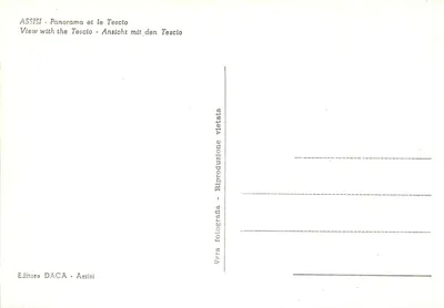 Assisi - Panorama z Tescio — Wydawca DACA, nr 157 — Rewers
