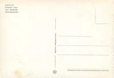 Assisi — Panorama — Stab Grafico Capitello-Niliano — Rewers